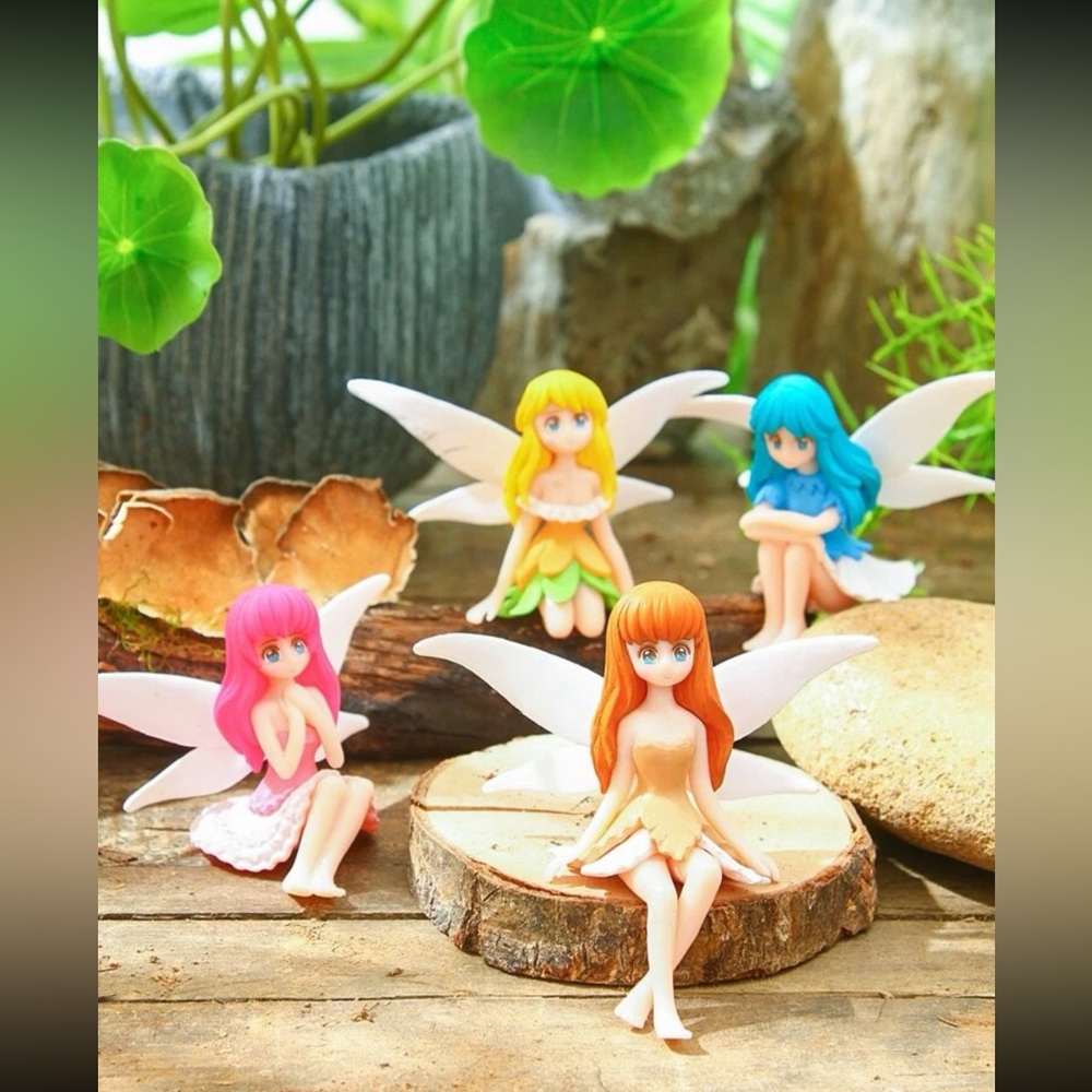 🧚‍♀️ Awesome Single Fairy Garden Decoration In Blue Yellow Pink Or Orange 🧚‍♂️